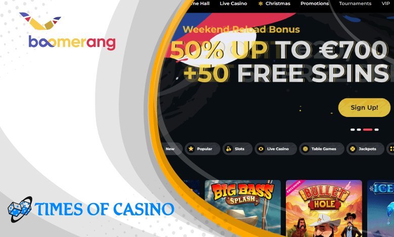 Boomerang casino bonus, boomerang casino slots